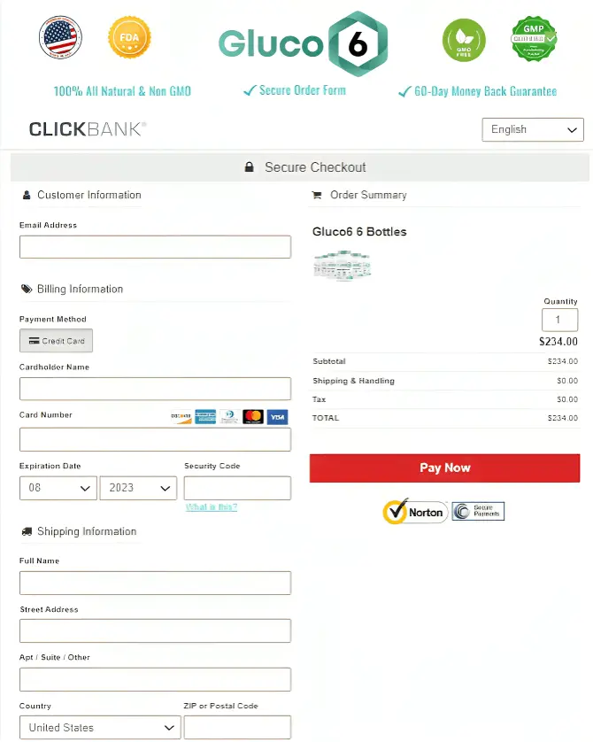 gluco6 buy page